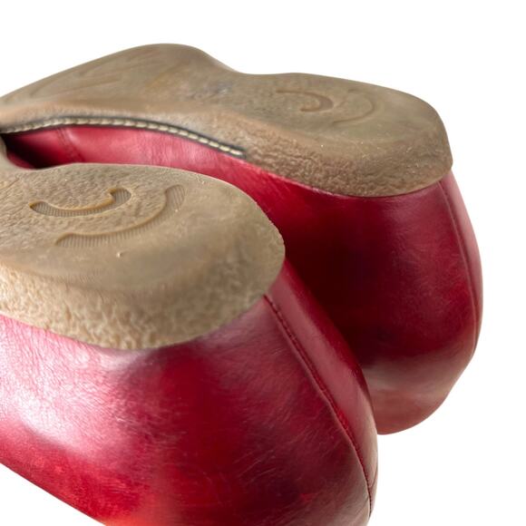 DANSKO Loralie Mary Jane Wedge in Red Burnished Nubuck Leather Women's 9.5 / 10 - Picture 11 of 14